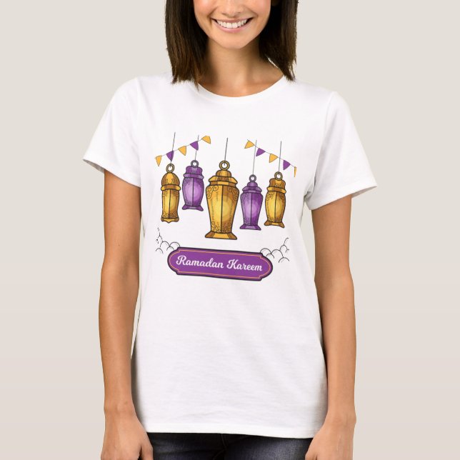 Camiseta chaveiro de T-Shirt com ramadan-kareem (Frente)