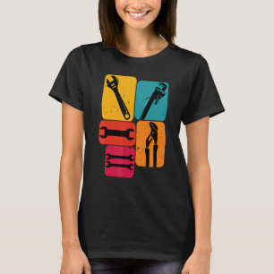 Camiseta Chaves de mecânico Design Retro