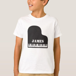 Camiseta Chaves de Piano do Pianista de Nome Personalizado