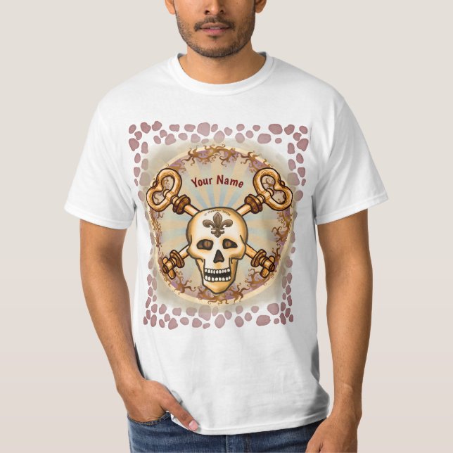 Camiseta Chaves do crânio do esqueleto  (Frente)