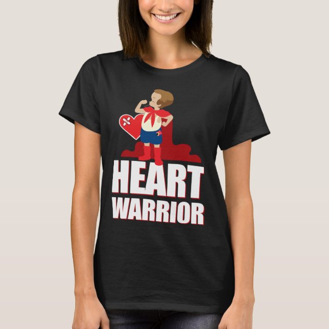 Camiseta CHD Heart Confidence Caped Boy Hero Warrior Healed (Frente)