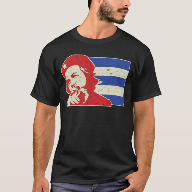 Camiseta Che Guevara Cuban Flag  (Frente)