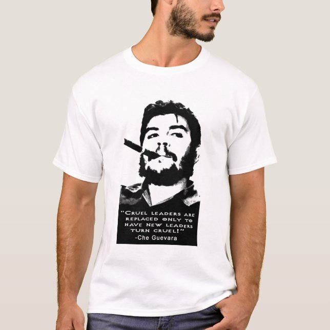 Camiseta Che Guevara que fuma um charuto cubano nenhuma (Frente)