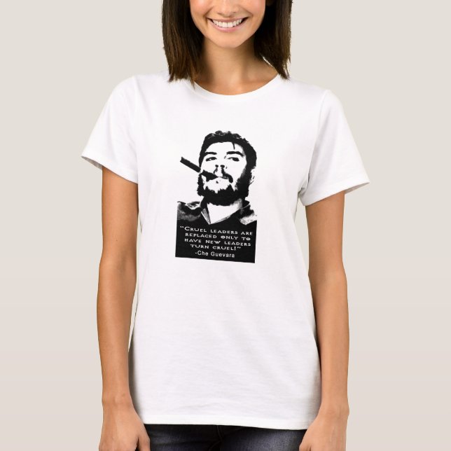 Camiseta Che Guevara que fuma um charuto cubano nenhuma (Frente)