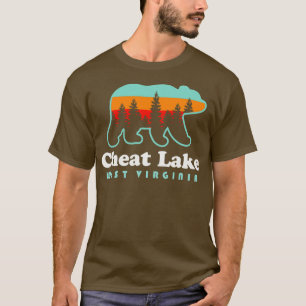 Camiseta Cheat Lake West Virginia Camping Bear Retro