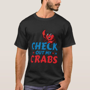 Camiseta Checando Meus Caranguejos Mariscos Caranguejos Cru