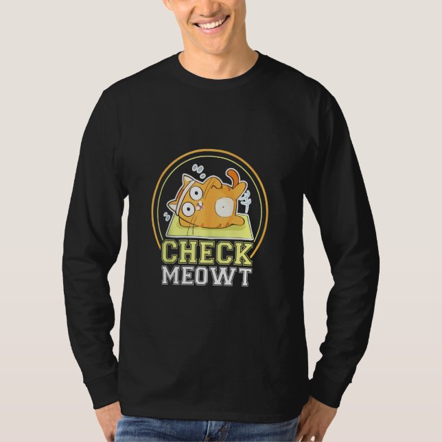 Camiseta Check Meowt Cat Yoga Workout Kitten (Frente)