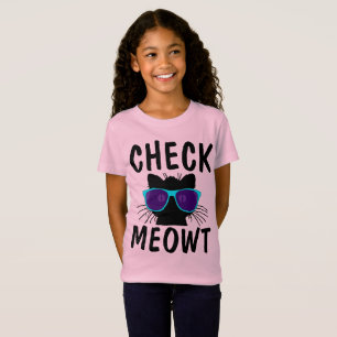 Camiseta CHECK MEOWT (T-shirts de gato engraçadas) para cr