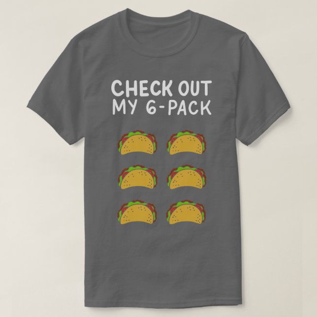 Camiseta Check Out My 6 Pack Cinco De Mayo Mexican Taco  (Frente do Design)