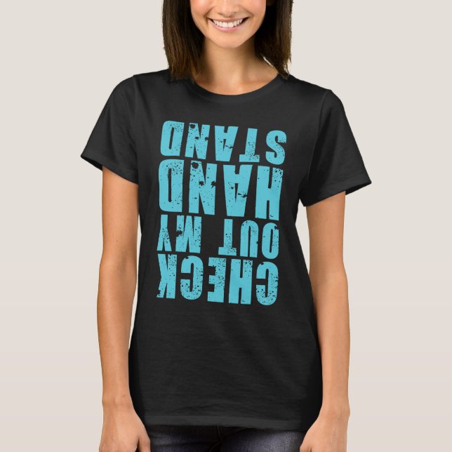 Camiseta Check Out My Handstand  Gymnastics  Girls Boys (Frente)