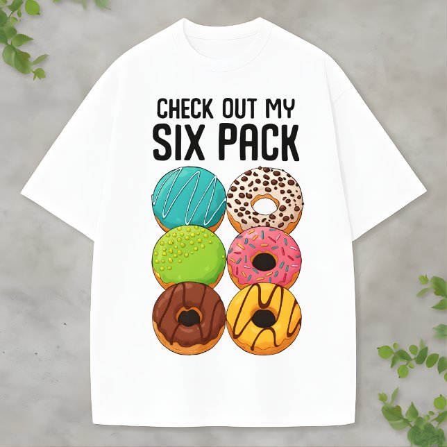 Camiseta Check Out My Six Pack Donut Funny Food lover gift (Criador carregado)