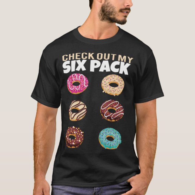 Camiseta Check Out My Six Pack Donut Gym Summer Vacation (Frente)