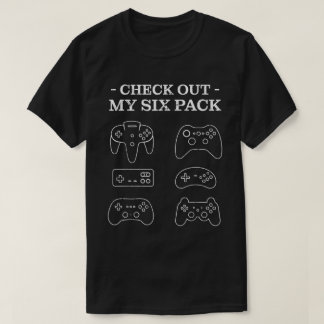 Camiseta Check Out My Six Pack Gamer Shirt