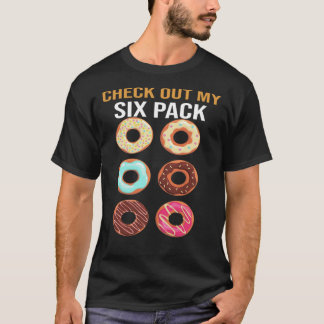Camiseta Check Out My Six Pack T-shirt, Donut Lover Shirt, 