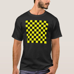 Camiseta Checkered - preto e amarelo