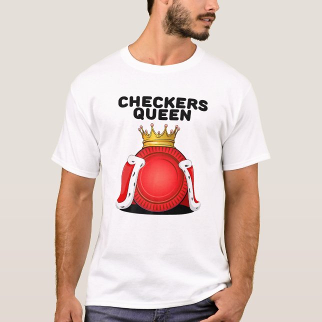 Camiseta Checkers Queen Womens Boardgames Conselhos (Frente)