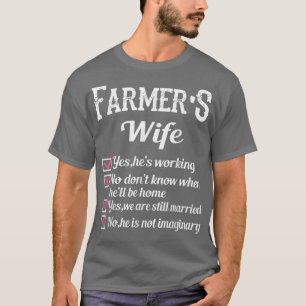 Camiseta Checklist para a mulher do fazendeiro é engraçado