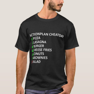 Camiseta Checklist para o Burger Burger Pizza Burger Fries