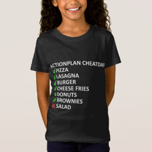 Camiseta Checklist para o Burger Burger Pizza Burger Fries