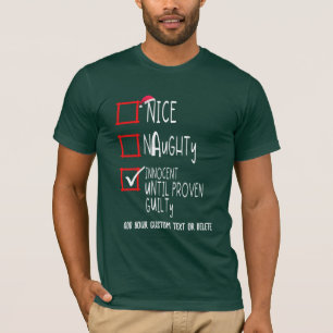 Camiseta Checklist para o Natal nobre e nobre