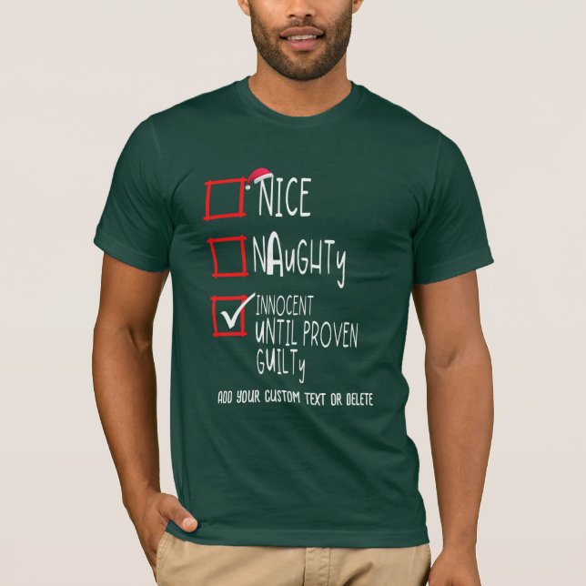 Camiseta Checklist para o Natal nobre e nobre (Frente)