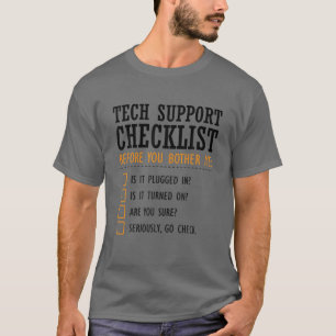 Camiseta Checklist para suporte técnico - Geek de computad
