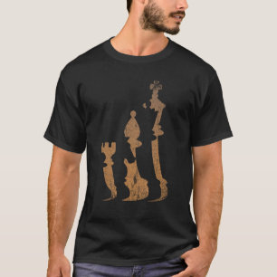 Camiseta Checkmat de peças de xadrez do Conselho do Xadrez