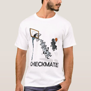 Camiseta Checkmat Do Chess Player Chessboxe E Do Sketll Lov