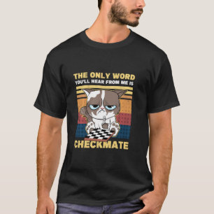 Camiseta Checkmate Cat Kitten Retro Chess Player Chess Lov