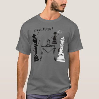 Camiseta CHECKMATE para receptáculos de xadrez