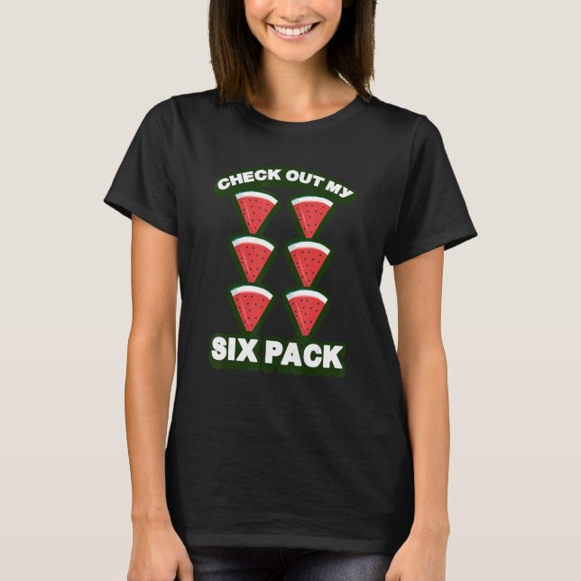 Camiseta Checkout My Six Pack Summer Gym & Watermelon (Frente)