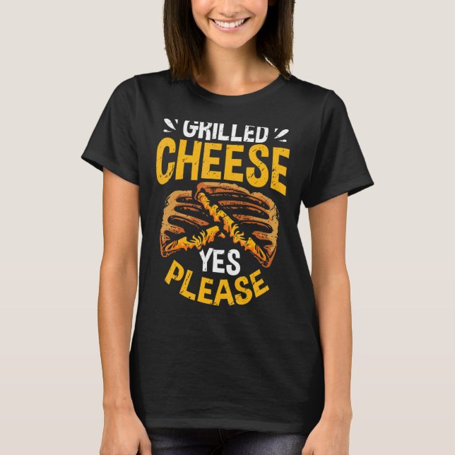 Camiseta Cheddar Cheese Snacks Queijos grelhados Toas Sandu (Frente)