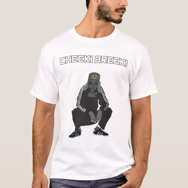 Camiseta Cheeki Breeki - Gopnik Slav Style Engraçado Gamer  (Frente)