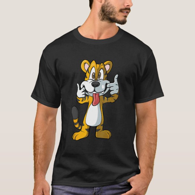 Camiseta Cheeky tiger sticking out his tongue (Frente)