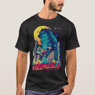 Camiseta Cheemzilla - O Gomd do Cheemse Blue Kaiju Shib