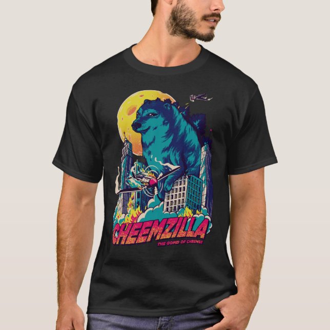 Camiseta Cheemzilla - O Gomd do Cheemse Blue Kaiju Shib (Frente)