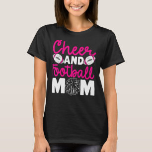 Camiseta Cheer and Football Mamãe Anima Mãe Dos Dois Futebo