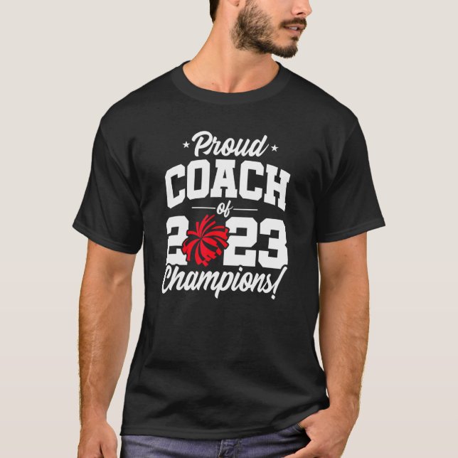 Camiseta "Cheer Coach Champions 2023 School Cheerhead C" (Frente)