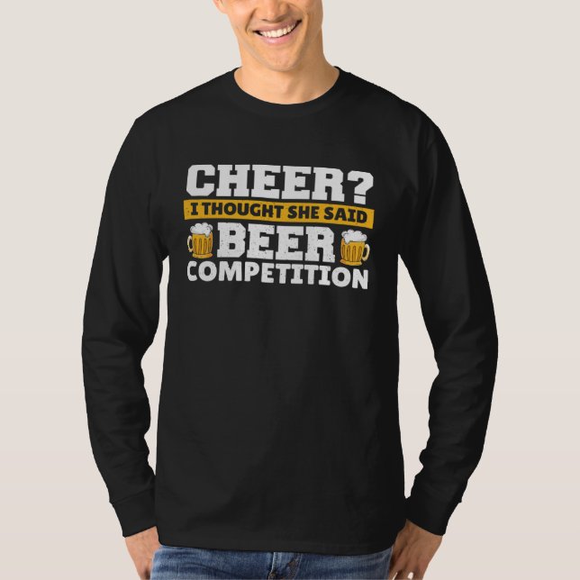 Camiseta Cheer Dad I Thought She Said Beer Competition  1 (Frente)
