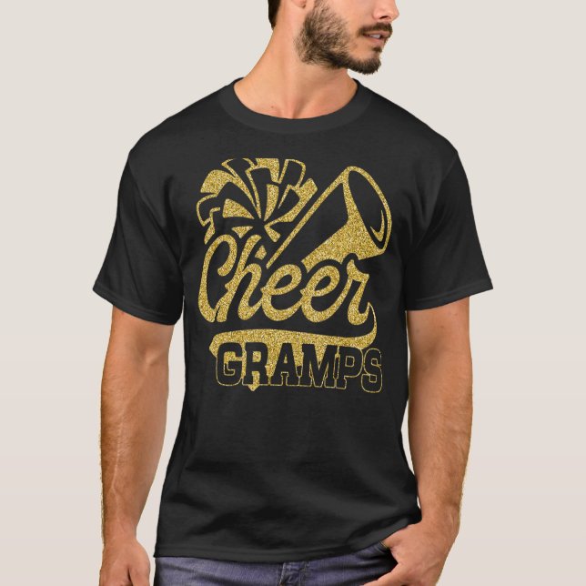 Camiseta Cheer Gramps Biggest Fan Cheerleader Father's Day (Frente)