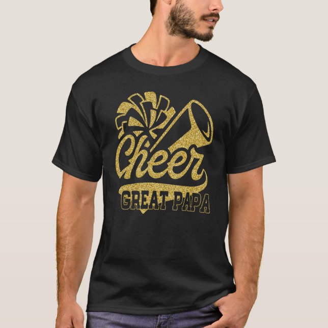 Camiseta Cheer Great Uncle Biggest Fan Cheerleader Father's (Frente)