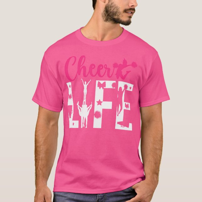 Camiseta Cheer Life Cheerleader Cheerleading (Frente)