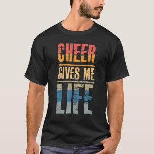 Camiseta Cheer Me Dá A Vida Cheerleader Citação Humor Sa