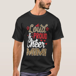 Camiseta Cheer Mimi Maior Impressão Fã Leopardo E Pom