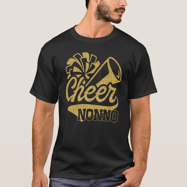 Camiseta Cheer Nonno Biggest Fan Cheerleader Father's Day (Frente)