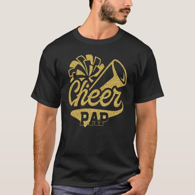 Camiseta Cheer Pap Biggest Fan Cheerleader Father's Day (Frente)