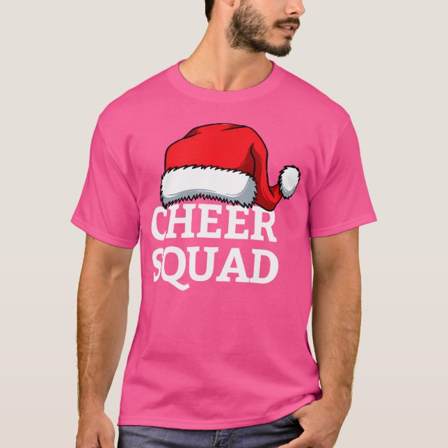 Camiseta Cheer Squad Christmas Santa Cheerleading Matching  (Frente)