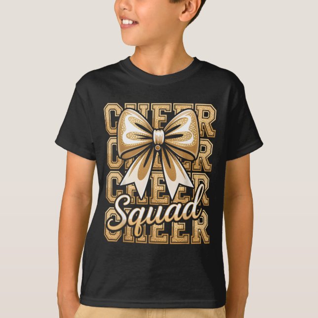 Camiseta Cheer Squad Gold Funny Srt Cheerleader Cheerleadin (Frente)