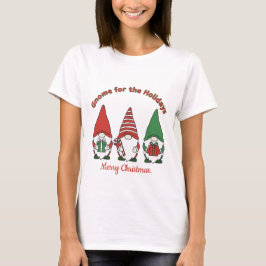 Camiseta Cheerful Christmas Gnomes