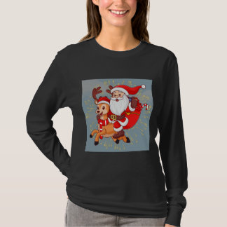 Camiseta Cheerful Santa Claussweatshi – Perfect Christmas G